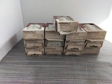 Pequenos botões de porcelana vintage HEATHERLEY ouro branco aro armário gaveta 12 no total, usado comprar usado  Enviando para Brazil