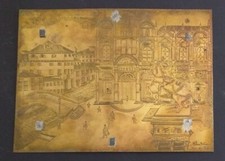 Vecchia incisione lastra usato  Pescara