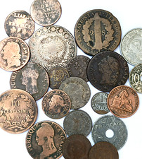 Lote de 21 moedas antigas vintage França Europa Império Napoleão datas mistas comprar usado  Enviando para Brazil
