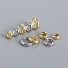 Brinco de prata esterlina 5-9mm real s925 sólido clássico argola grossa Huggie comprar usado  Enviando para Brazil