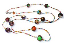 Colar Sobral Bolas Bolinha Longo Inclusão de Bolinhas Marrom Fosco Orbe Bead 62" comprar usado  Enviando para Brazil