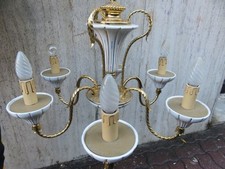 Lampadario ottone ceramica usato  Salerno