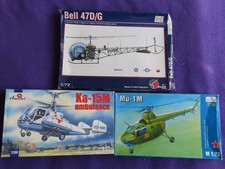 Three helicopter kits for sale  SEVENOAKS