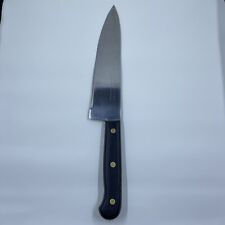 "Cuchillo de chef Tramontina Inox 8"" Full Tang mango negro acero inoxidable", usado segunda mano  Embacar hacia Argentina