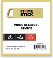 Bastão de remoção de vírus de computador Gold para PCs com Windows - Uso ilimitado em até 3... comprar usado  Enviando para Brazil