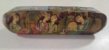 Estojo de caneta vintage persa islâmica lacado papel machê, usado comprar usado  Enviando para Brazil