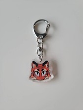 Chaveiro acrílico tigre gato vermelho laranja arte personalizada exclusiva dupla face comprar usado  Enviando para Brazil