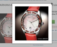 REDUZIDO!! RARO lindo relógio feminino Emporio Armani vermelho AR 0530  comprar usado  Enviando para Brazil