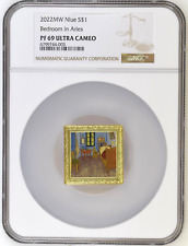 Moeda de prata 1 Oz 2022 Niue $1 Van Gogh quarto em Arles pintura NGC PF 69 UCAM comprar usado  Enviando para Brazil