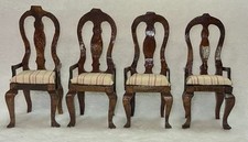 Conjunto de 4 cadeiras de jantar vintage miniaturas para casa de bonecas com assentos estofados 1:12 comprar usado  Enviando para Brazil
