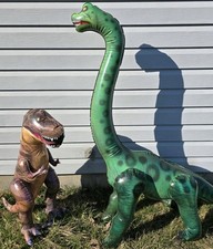 Conjunto de 2 dinossauros infláveis T-Rex e braquiossauro brinquedo decoração festa presente infantil, usado comprar usado  Enviando para Brazil