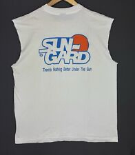 Camisa regata vintage anos 90 Sun-Guard promocional branca sem mangas surf praia comprar usado  Enviando para Brazil