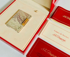Isqueiro a gás S.T.Dupont Dupont Gatsby Wave prata ouro com caixa de ignição confirmada comprar usado  Enviando para Brazil