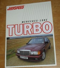 Folheto Mercedes 190E Janspeed Turbo 1986 comprar usado  Enviando para Brazil