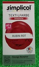 Simplicol textilfarbe rubin gebraucht kaufen  Querfurt