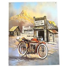 Placa Apache alta velocidade indiana motocicleta esmalte lata Ted Blaylock vintage 1030  comprar usado  Enviando para Brazil
