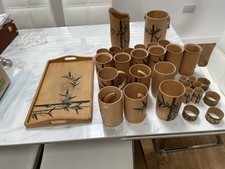 Vintage bamboo serving for sale  BEDFORD