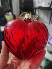 Villeroy & Boch bombka szklana czerwona w kształcie serca 4 szt. Christmas glass na sprzedaż  PL