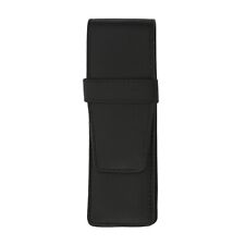 Estojo de caneta com aba de couro preto para 2 canetas comprar usado  Enviando para Brazil