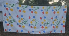 Vintage 1979 Marimekko Seven 7 Flores Cama de Casal Sem Ferro Percal Lençol Plano Antigo comprar usado  Enviando para Brazil