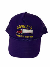 Chapéu caminhoneiro vintage Sowle’s Trailer reparo malha Snapback roxo grande equipamento comprar usado  Enviando para Brazil