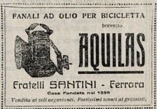 Pubbl.1919 fanali olio usato  Biella