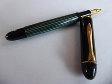 Pelikan M 140 wypełniacz tłokowy - zielony- stresemann -czarny - złote pióro 14c / 585 M na sprzedaż  Wysyłka do Poland