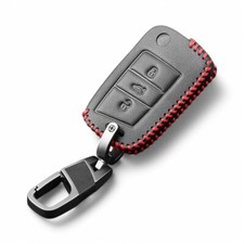 Capa chave preta/vermelha para VW Seat Skoda estojo controle remoto fob protetor prateleira couro TPU comprar usado Capa chave preta/vermelha para VW Seat Skoda estojo controle remoto fob protetor prateleira couro TPU comprar usado  Enviando para Brazil