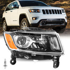 Para 2014-16 JEEP Grand Cherokee projetor de halogênio cromado farol passageiro destro comprar usado  Enviando para Brazil