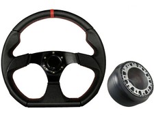 Black 350mm steering for sale  PETERBOROUGH
