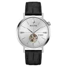 Bulova - Aerojet, Reloj Automático Hombre Acero Inoxidable Cuero Negro - 96A315 segunda mano  Embacar hacia Argentina