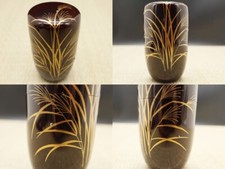 Laca japonesa madeira delgada Natsume Tea caddy com grama dos Pampas Maki-e (602) comprar usado  Enviando para Brazil