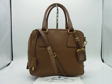 Usado, Autêntica bolsa GR75 Prada Saffiano bolsa bidirecional marcas de reparo interno do Japão comprar usado  Enviando para Brazil