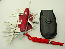 Victorinox Swiss Army vermelho rubi SwissChamp 33 função estojo multi-ferramenta + cordão, usado comprar usado  Enviando para Brazil