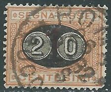 1890-91 REGNO SEGNATASSE USATO SOPRASTAMPATO 20 SU 1 CENT - RE31-6 comprar usado  Enviando para Brazil