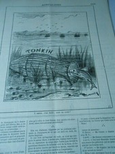 1883 cartoon tonkin d'occasion  Expédié en Belgium