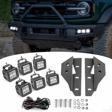 Para 21 22 23 24 Ford Bronco para-choque dianteiro esquerdo direito kit de farol de neblina LED + montagem + fio comprar usado  Enviando para Brazil