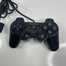 GENUÍNO Sony Playstation 2 Preto Dual Shock 2 Controle Analógico SCPH-10010 PS2, usado comprar usado  Enviando para Brazil