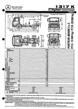 MERCEDES TRUCKS / 1317 K CITYLINER ECOPOWER / PORTEUR BENNE 4X2 / FICHE de 1997 comprar usado  Enviando para Brazil
