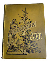 LARGE Antique Magazine of Art 1885 Victorian Embossed Gilded Gilt Book Ornate! segunda mano  Embacar hacia Mexico