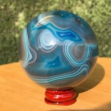Bola de quartzo geodo ágata azul rara 290G esfera de cristal amostra mineral cura comprar usado  Enviando para Brazil