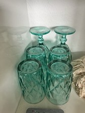 Vintage gläser türkis gebraucht kaufen  Lübeck