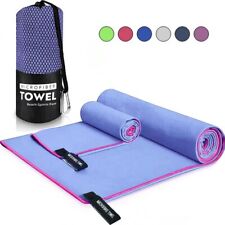 Toalhas de microfibra para viagem esporte secagem rápida super absorvente ultra macia, usado comprar usado  Enviando para Brazil