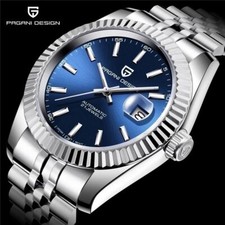 Relógio mecânico masculino luxo relógio automático esporte aço inoxidável à prova d'água comprar usado  Enviando para Brazil