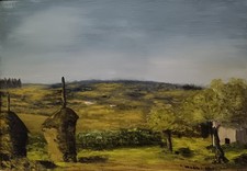 Paesaggio rurale dipinto usato  Roma