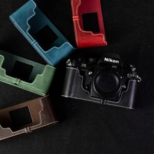 Do Nikon FM2 FE2 FM2N Etui Prawdziwa skóra Pół aparatu Etui Pokrowiec Pokrowiec na sprzedaż  Wysyłka do Poland