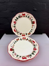 3 x Masoni Wioska Bożonarodzeniowa Talerze obiadowe z karblowanymi talerzami o szerokości 27 cm Zestaw na sprzedaż  Wysyłka do Poland