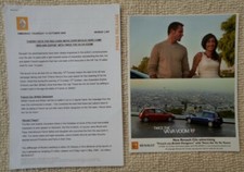 Comunicado de imprensa e 2x fotos RENAULT CLIO nova campanha publicitária 2005 original Reino Unido comprar usado  Enviando para Brazil
