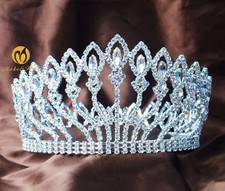 Fantasias de casamento tiara redonda de noivas coroa de cristal transparente tiara comprar usado  Enviando para Brazil