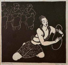 Hula master woodcut for sale  Honolulu